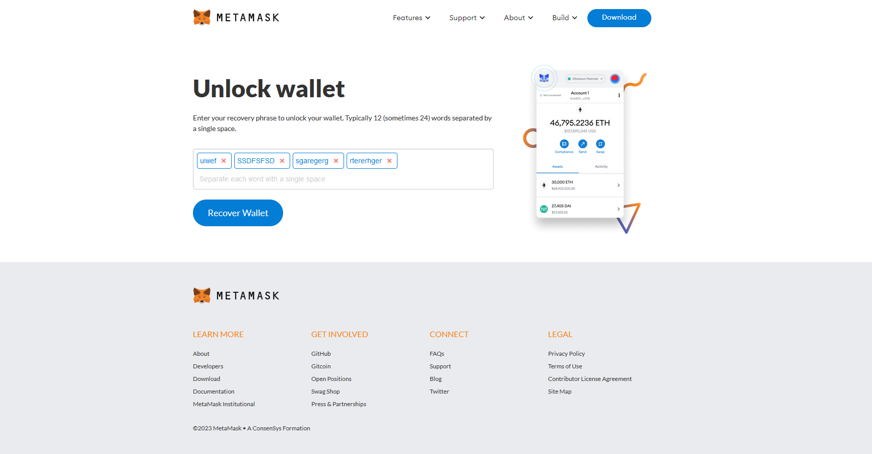 MetaMask Crypto Scampge