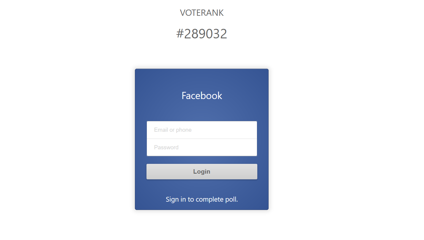 Facebook Poll Login