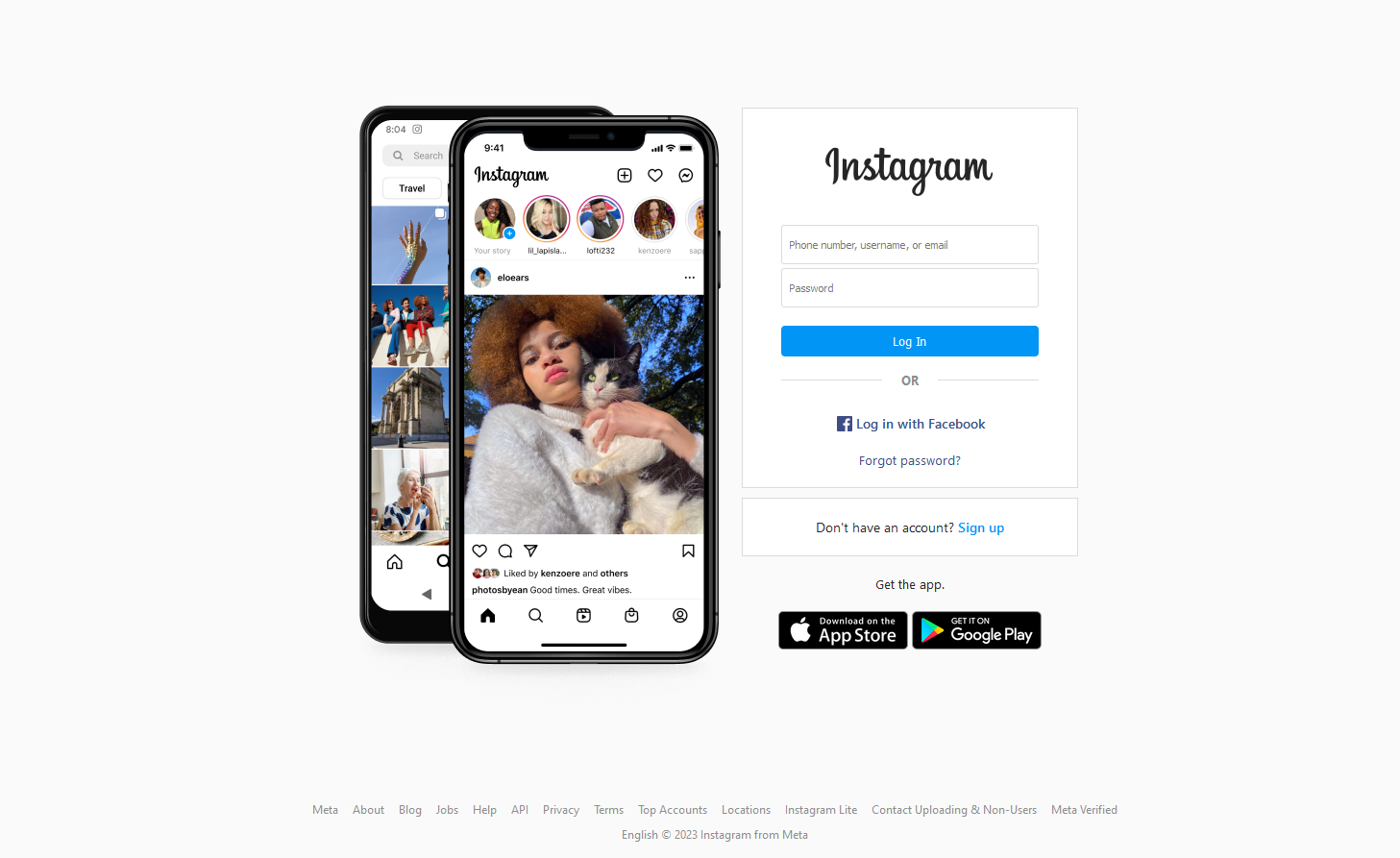 Instagram Login Page